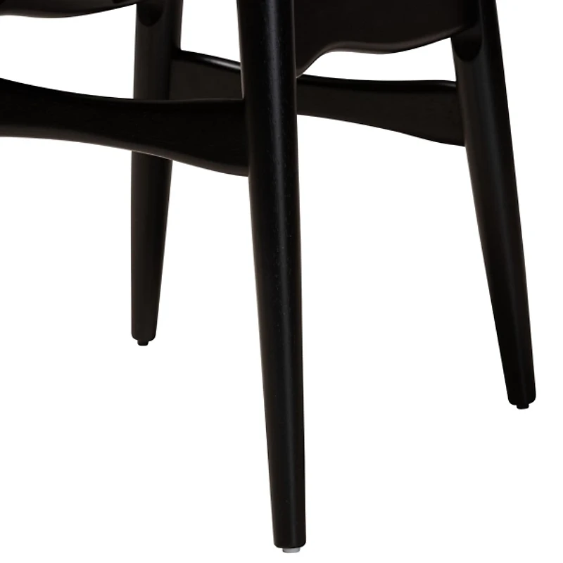 Black Mid-Century Modern Dining Chairs, Set of 2
