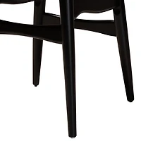 Black Mid-Century Modern Dining Chairs, Set of 2