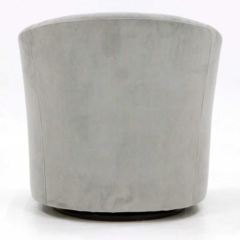 Light Gray Swivel Barrel Accent Chair