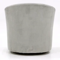 Light Gray Swivel Barrel Accent Chair