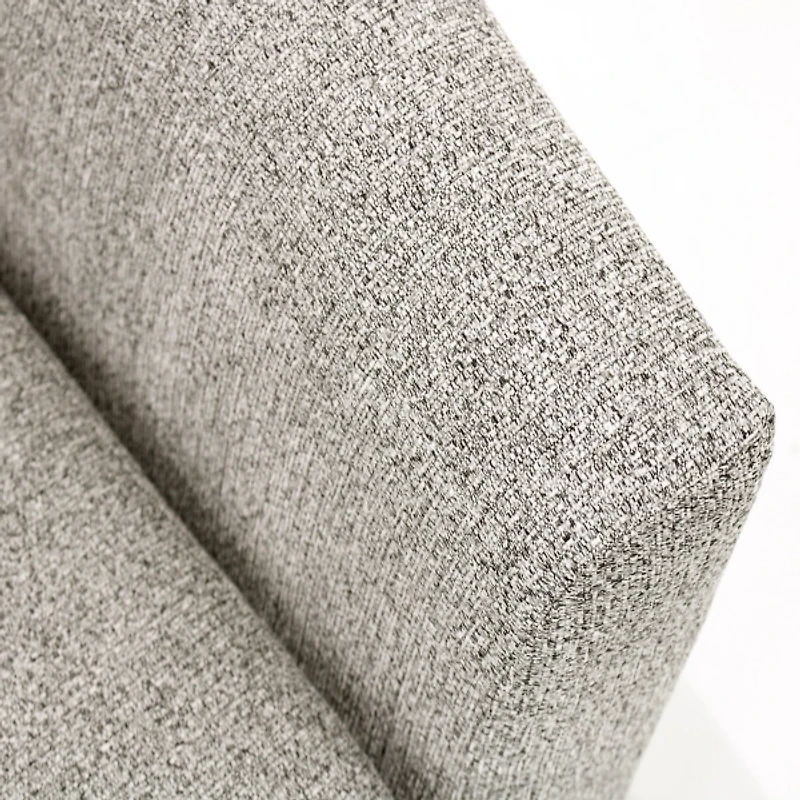 Light Gray Tufted Swivel Barrel Accent Chair