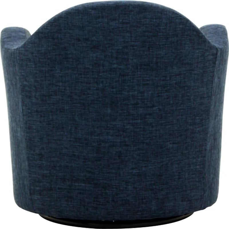 Max Navy Swivel Club Accent Chair