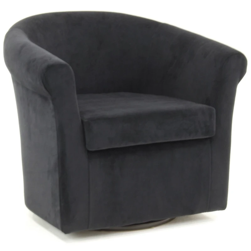 Black Marley Swivel Accent Chair