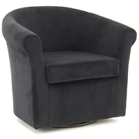 Black Marley Swivel Accent Chair