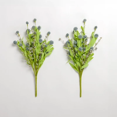 Blue Thistle and Berry Bouquets, Set of 2