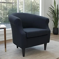 Navy Blue Rounded Accent Chair