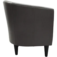 Charcoal Faux Leather Winslow Accent Chair
