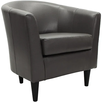 Charcoal Faux Leather Winslow Accent Chair