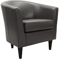 Charcoal Faux Leather Winslow Accent Chair