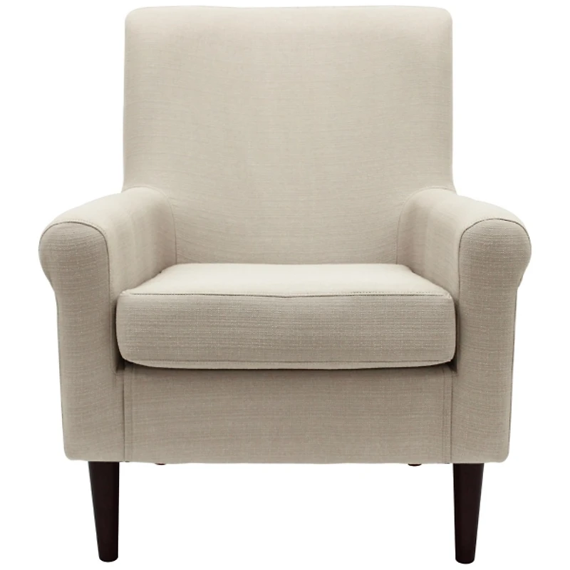 Cream Ellen Rolled Arms Accent Chair