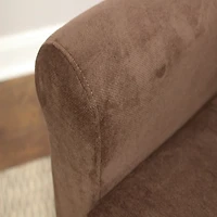 Brown Ellen Rolled Arms Accent Chair