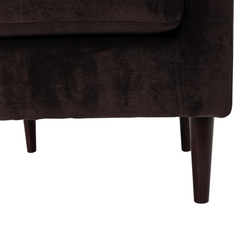 Brown Ellen Rolled Arms Accent Chair