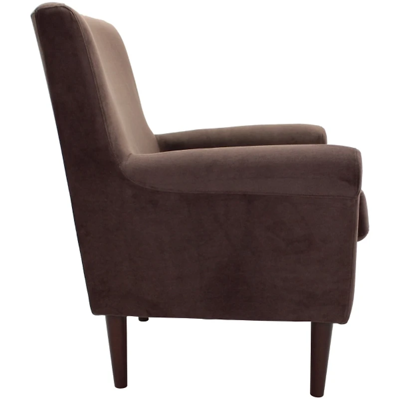 Brown Ellen Rolled Arms Accent Chair