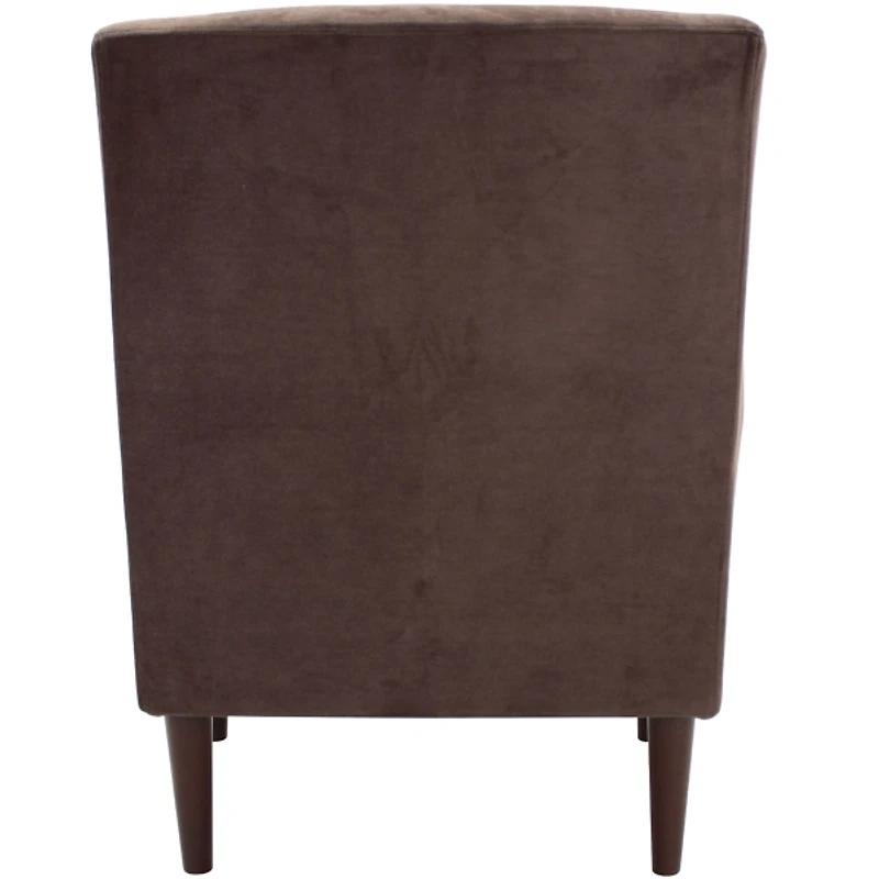 Brown Ellen Rolled Arms Accent Chair