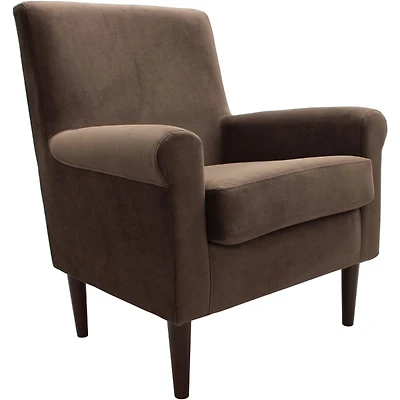 Brown Ellen Rolled Arms Accent Chair
