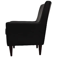 Emma Black Faux Leather Accent Chair