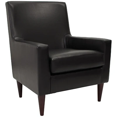 Emma Black Faux Leather Accent Chair