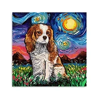 Aja Trier Cavalier King Starry Night Canvas Print