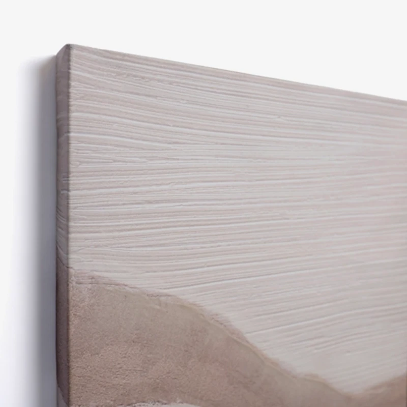 Taupe Abstract Waves Canvas Art Prints, Set of 2