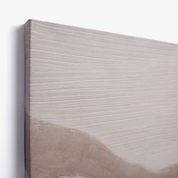 Taupe Abstract Waves Canvas Art Prints, Set of 2