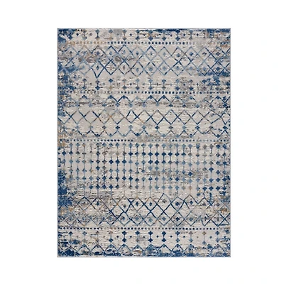 Blue Moroccan Area Rug, 7x9