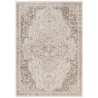 Cream Medallion Area Rug, 5x8