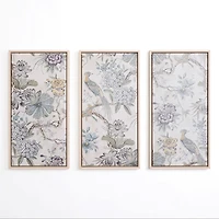 Birds on Branches Framed Canvas Prints, Set of 3