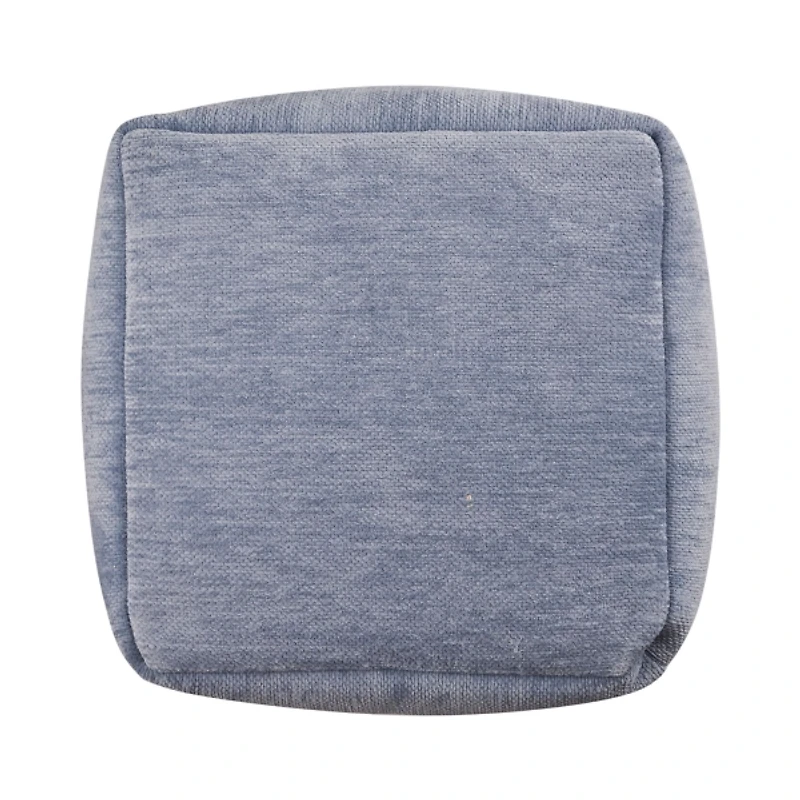 Spa Blue Chenille Pouf