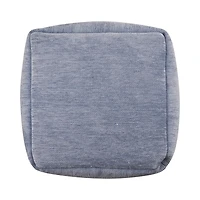 Spa Blue Chenille Pouf