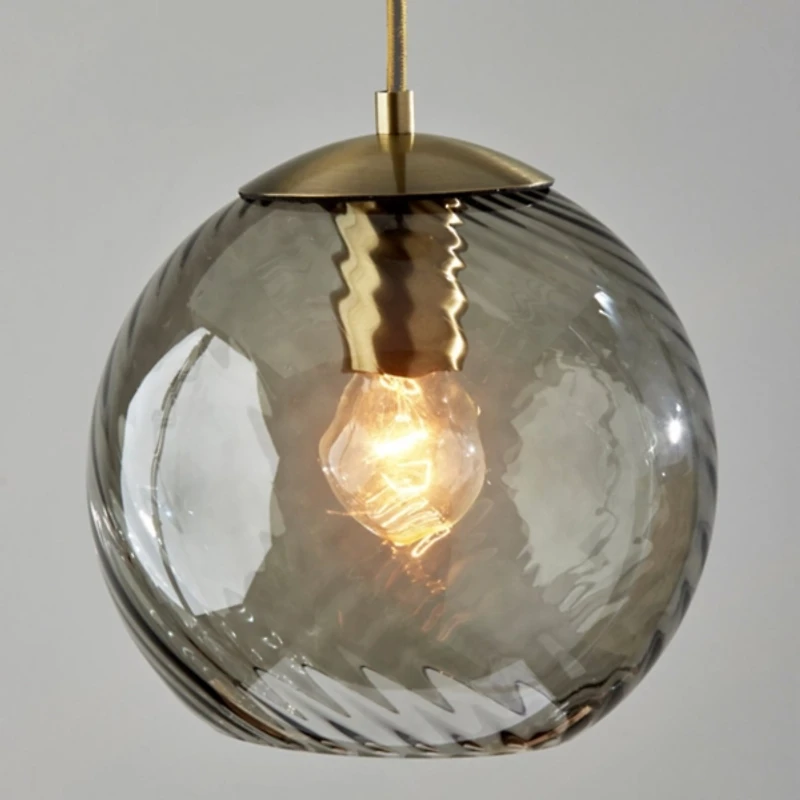 Carmen Smoked Swirled Glass Pendant Light