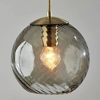 Carmen Smoked Swirled Glass Pendant Light