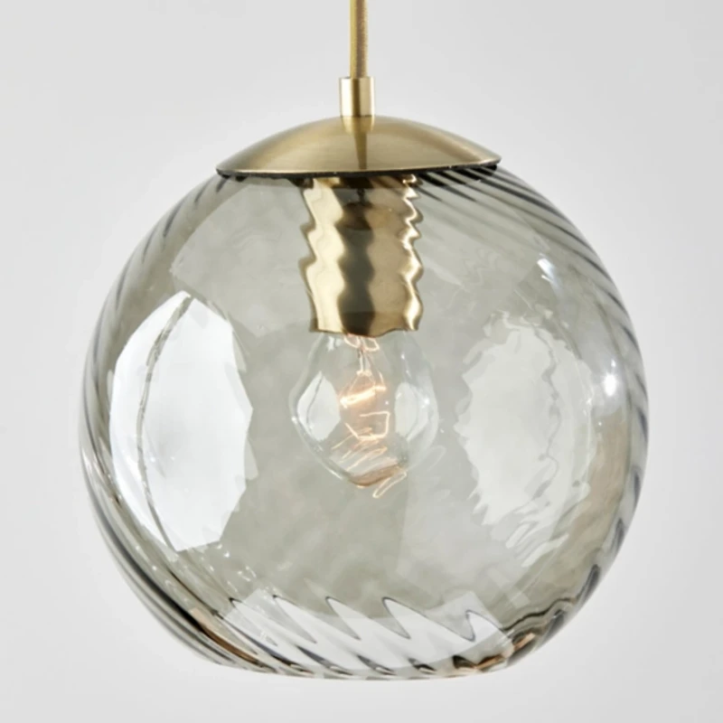 Carmen Smoked Swirled Glass Pendant Light