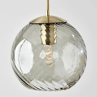 Carmen Smoked Swirled Glass Pendant Light