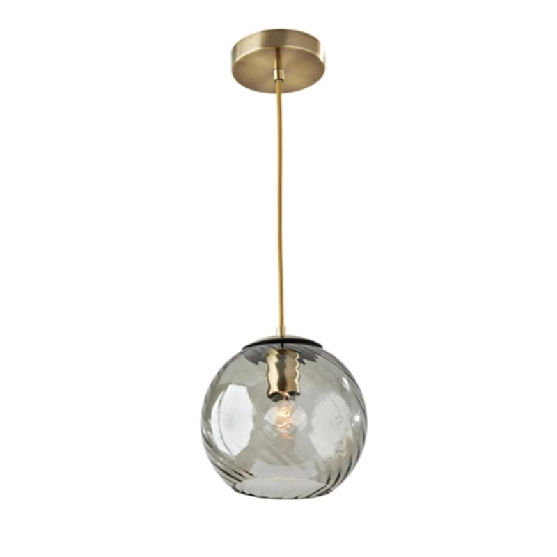 Carmen Smoked Swirled Glass Pendant Light