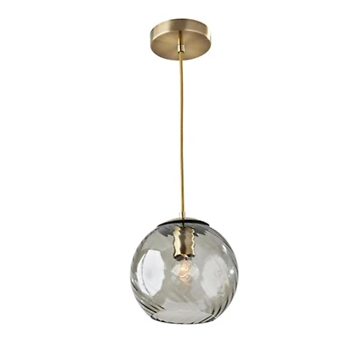 Carmen Smoked Swirled Glass Pendant Light