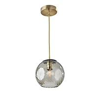 Carmen Smoked Swirled Glass Pendant Light