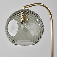 Carmen Smoked Swirled Glass Floor Lamp