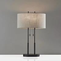 Antique Bronze Duet Table Lamp