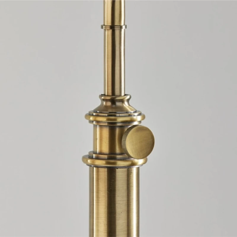 Antique Brass Arched Adjustable Floor Lamp