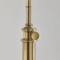 Antique Brass Arched Adjustable Floor Lamp