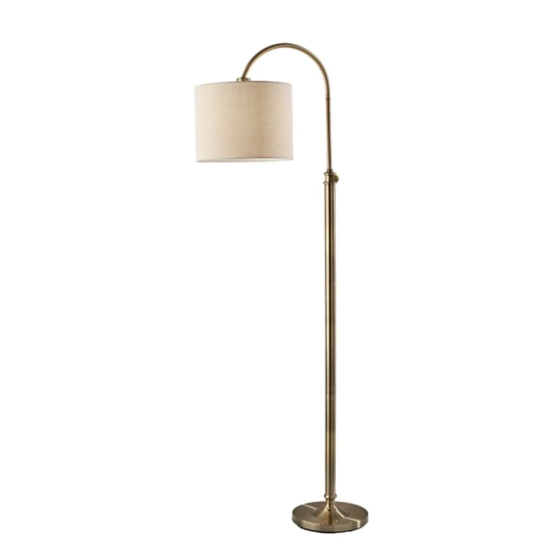 Antique Brass Arched Adjustable Floor Lamp