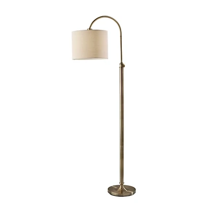 Antique Brass Arched Adjustable Floor Lamp