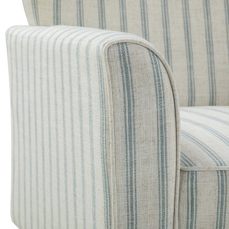 Gustaf Blue Striped Armchair