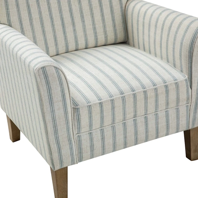Gustaf Blue Striped Armchair