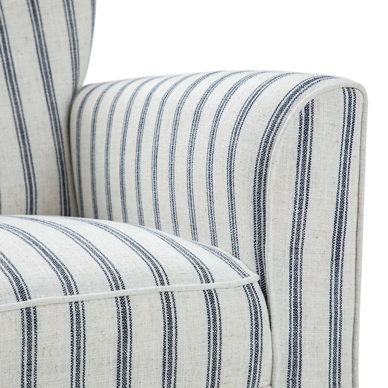 Gustaf Navy Striped Armchair