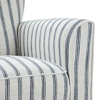 Gustaf Navy Striped Armchair