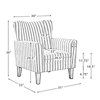 Gustaf Navy Striped Armchair