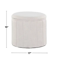 Black Collapsible Storage Ottoman