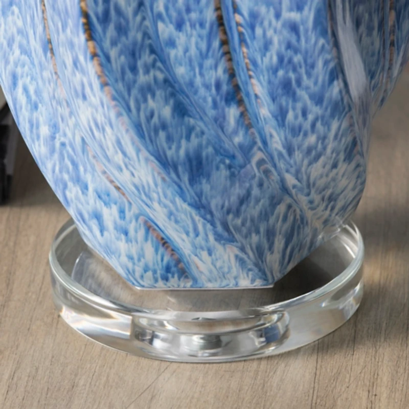 Blue Swirl Ceramic Table Lamp
