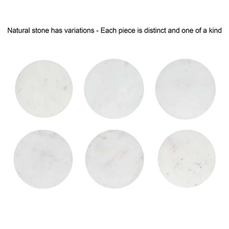 White Marble Walnut Accent Table